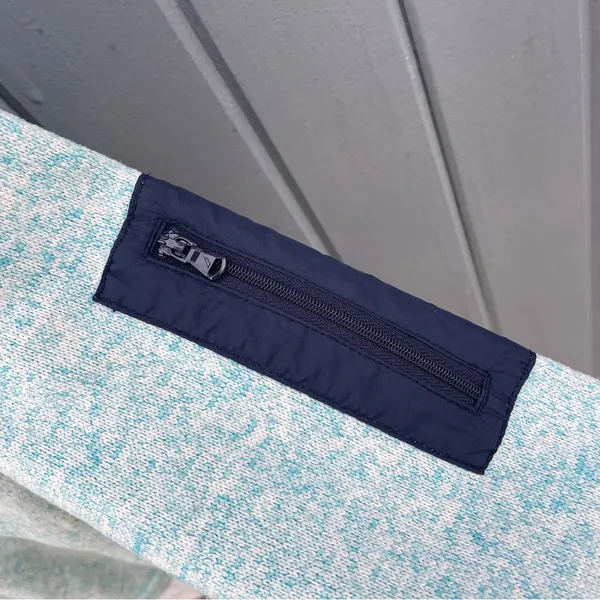 Nautica Mint and Navy Fleece Lined‎ Sweater Jacket - Image 2
