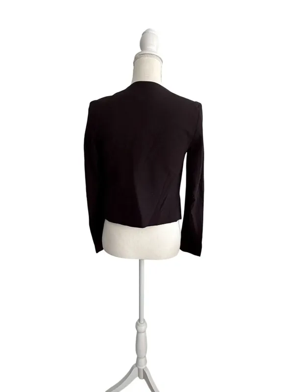 H&M Black Asymmetrical Blazer Jacket Size US 2 - Image 5