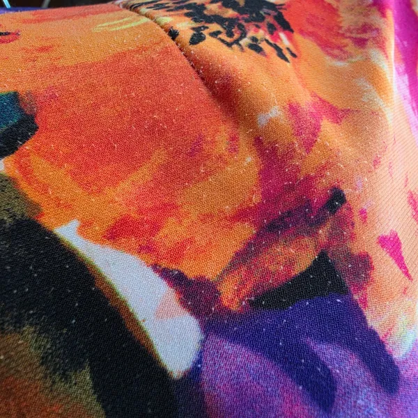 Lauren Ralph Lauren Floral Ruched Sheath Dress Orange Purple Blue Size‎ 8 - Image 8
