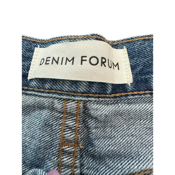 Aritzia Denim Forum Jean Shorts 26 Blue Cut Offs‎ Ex Boyfriend Midi Button #R8-3 - Image 2