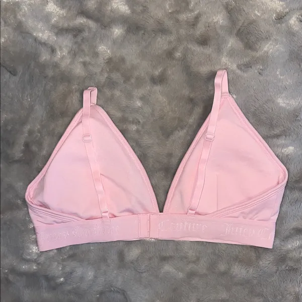 Juicy Couture Pink Bralette L | Logo Band | Soft Stretch Sleepwear - Image 5
