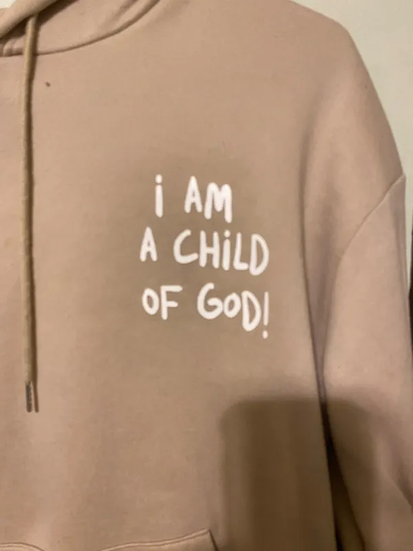 SheIn Beige Christian Hoodie - Image 5