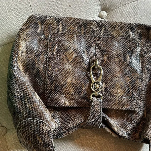 Dooney & Bourke Embossed Snakeskin‎ Pocket Purse - Image 5