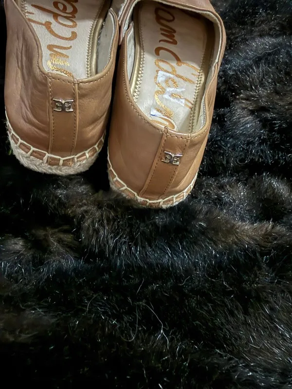 Sam Edelman - Khloe Leather Slip-On Espadrilles Latte Women's Size US 8.5 - Image 3