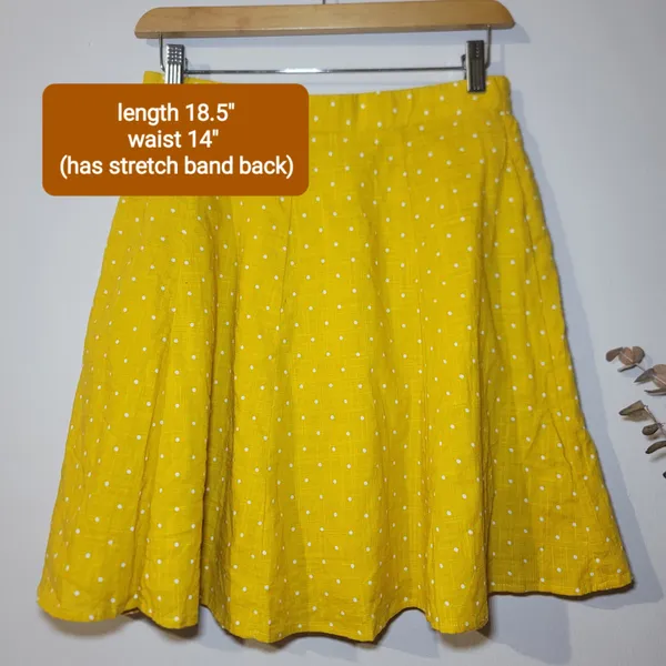 Tulip B Polka Dot Mini Skater Skirt Cotton Sz L Whimsigoth Grandmacore Minimal - Image 3