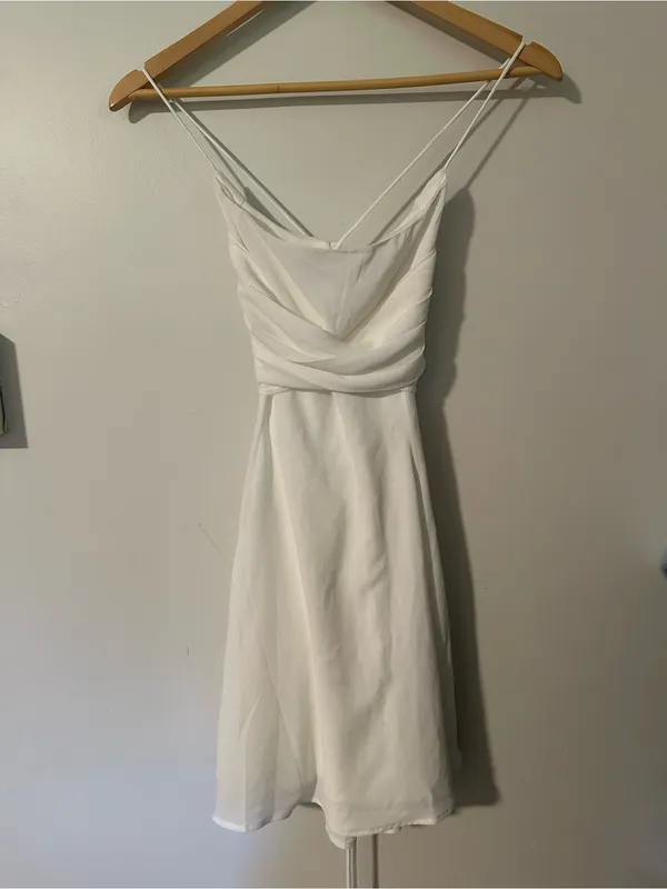 Lucy in the Sky crepe mini dress large - Image 2
