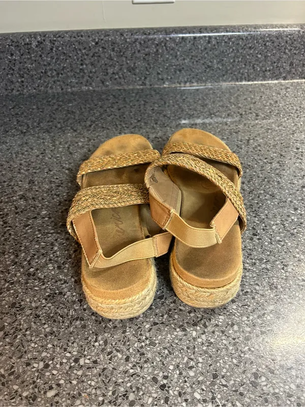 American Rag Woven Double-Strap Espadrille Slides in Tan - Image 3