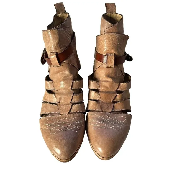 STEVEN‎ By Steve Madden Cut Out Ankle Boots Distressed leather Women's Size 38 - Image 5