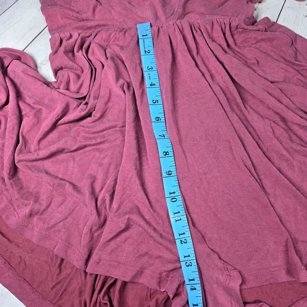 Silence + Noise Burgundy Burnout Backless Strappy Jumpsuit Romper Size‎ L - Image 8