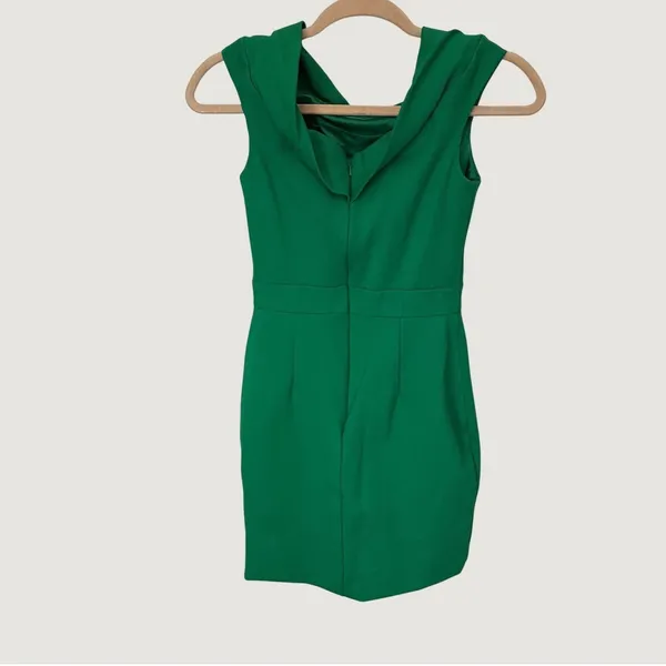 Sherri Hill Green Off The Shoulder Mini Cocktail Dress Size 0 Emerald Formal - Image 3