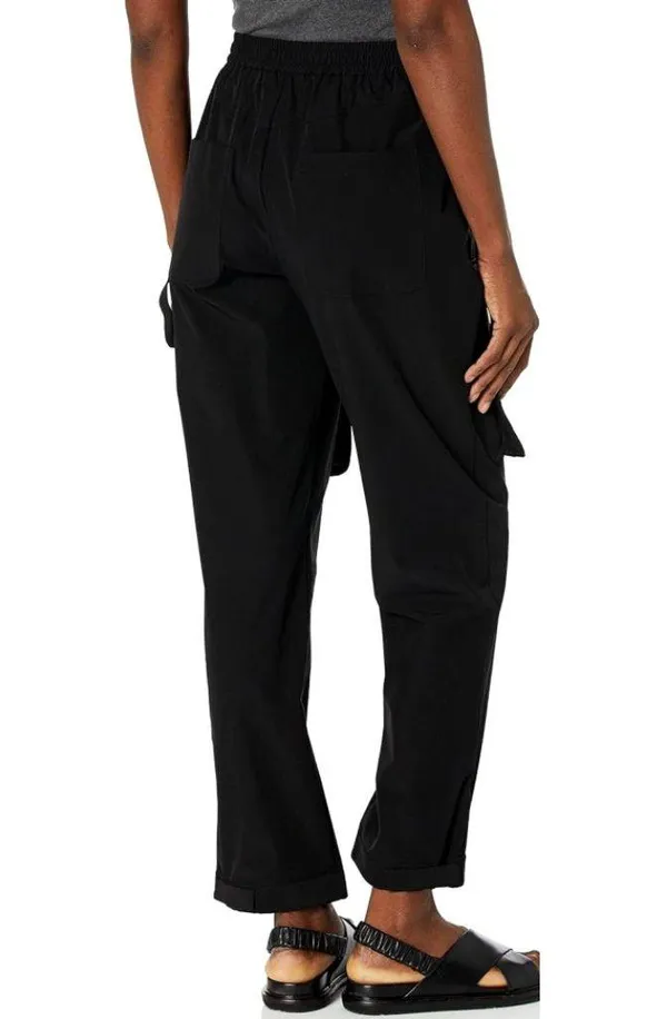 Steve Madden Kat Pants Black Edgy Utility Cargo Gothic Hiking Traveling Joggers - Image 2