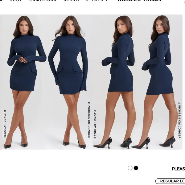 House of CB 'Mahalia' Navy Long Sleeve‎ Mini Dress NWOT size M - Image 17
