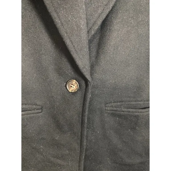 J.Crew Womens Blazer-Coat Black Italian‎ Wool Cashmere Blend Size S Tall - Image 3