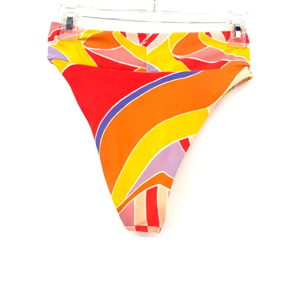 Aerie size Small‎ bathing suit bikini bottoms cheeky high cut yellow orange pink - Image 2