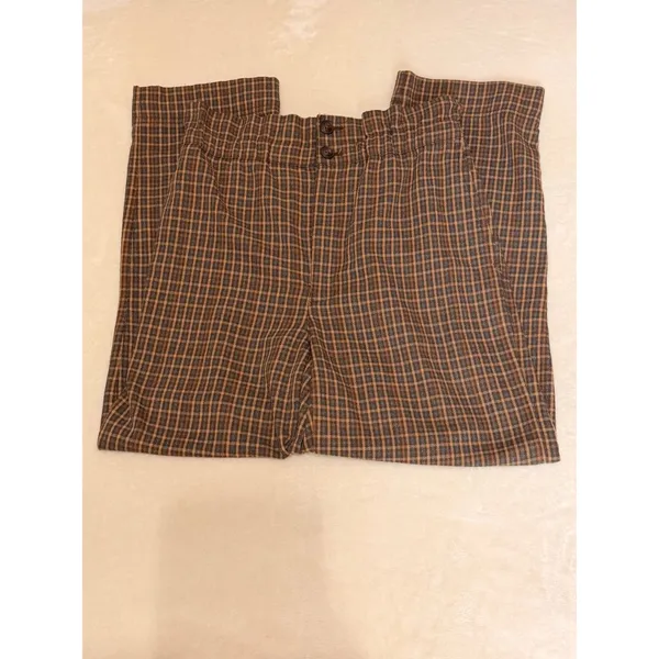 Madewell‎ Plaid Paperbag Waist Tapered Pants Size 0 High Rise Cropped Trouser - Image 5