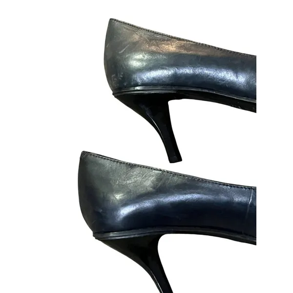 Joan & David Leather Pointy Toe Pumps Womens 8M Blue Circa 365 CJCalliope Y2K - Image 16