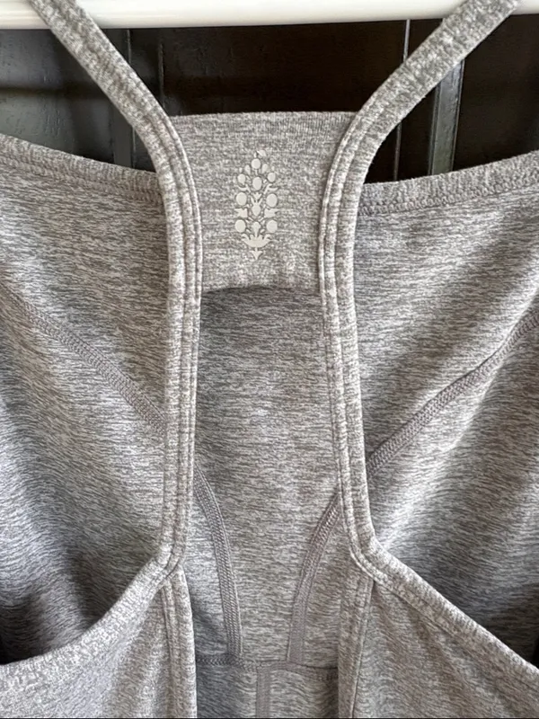 EUC Free People Movement Ashford Side to Side Performance Jumpsuit Grey Large - Image 9