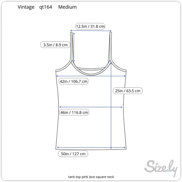 tank top pink lace square neck Size M - Image 2