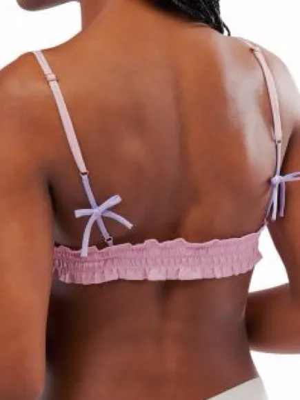 NWT Free People Intimately La Femme Lace Bralette Pink Lavender L Boho Coquette - Image 3