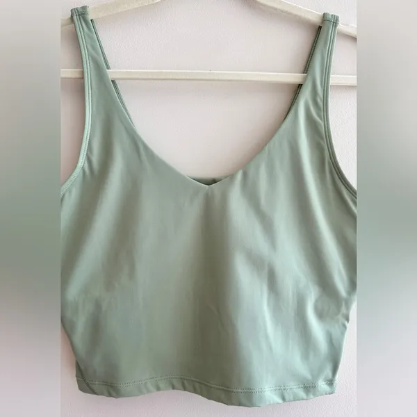Light Green Racerback Sports Bra, Workout Gear, Women’s Activewear, Size Large - Image 3