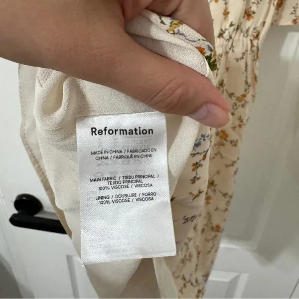 Reformation Malachi Dress Mini Ruffle Mini Dress Size 6 - Image 7
