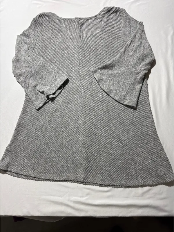 Cozy Gray Bell Sleeve Sweater - XL Apt. 9 Flare Fun! - Image 8