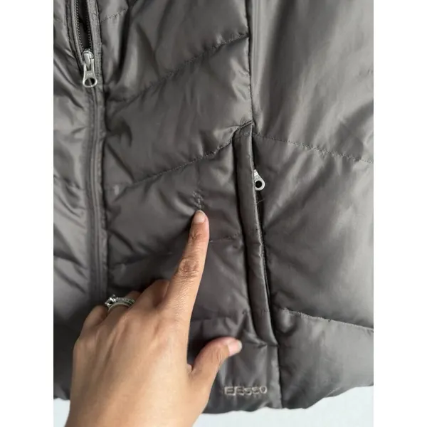 Eddie‎ Bauer Down Puffer Vest Women’s Small Brown Full Zip Outdoors EB550 - Image 12