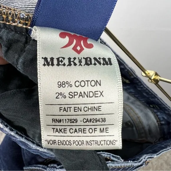 MEK DNM Avalon Cigarette Jeans Women 28 Dark Wash Low Rise Skinny Y2K - Image 12