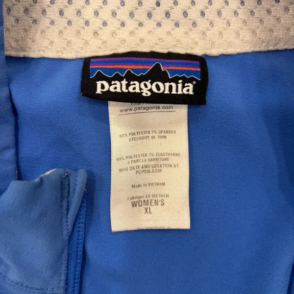 Patagonia Full Zip Lightweight Softshell Jacket Coat Women’s XL Blue Running - Image 3