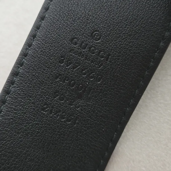 Gucci Black leather GG Belt With Dust Bag 90:36 - Image 3