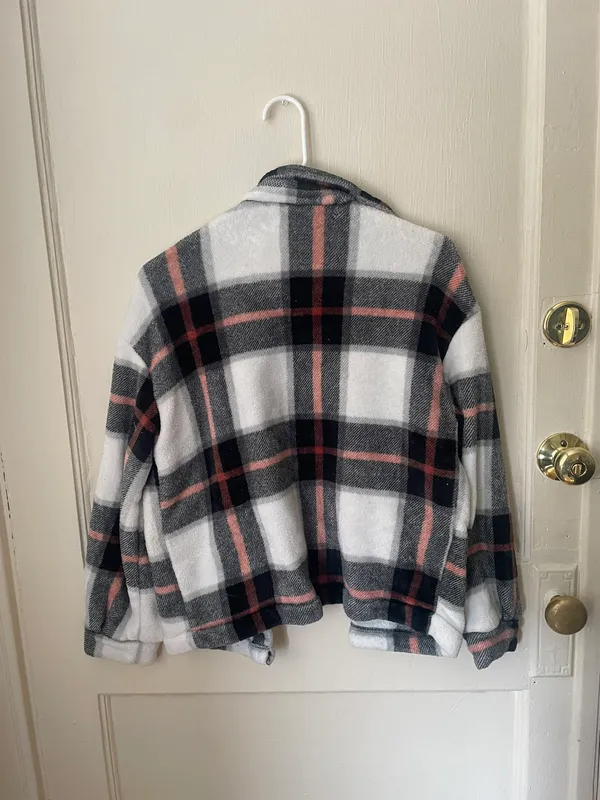 Plaid Fleece Shacket - Image 3
