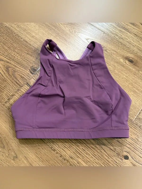 Lululemon Free To Be Serene Bra High Neck Vintage Plum / Jubilee Size 4 - Image 3