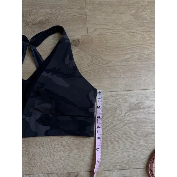 Zyia Active Camo adjustable mesh sports bra gray black padded size L - Image 5