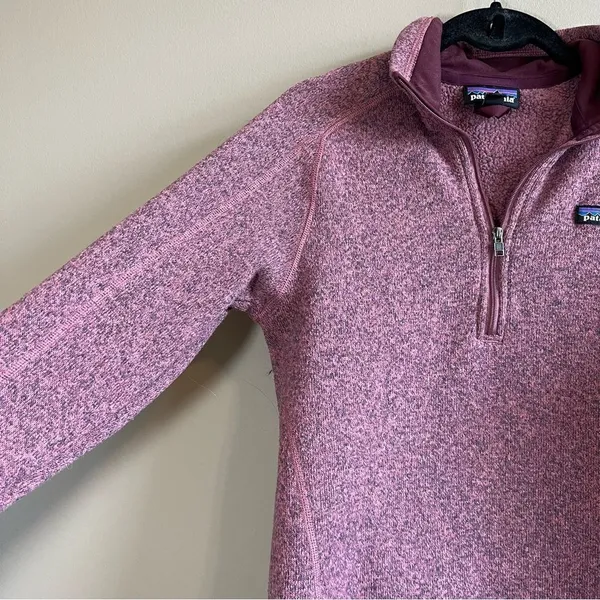 Patagonia Better Sweater Kipi Pink‎ 1/4 Zip Fleece Pullover Women's Small - Image 3