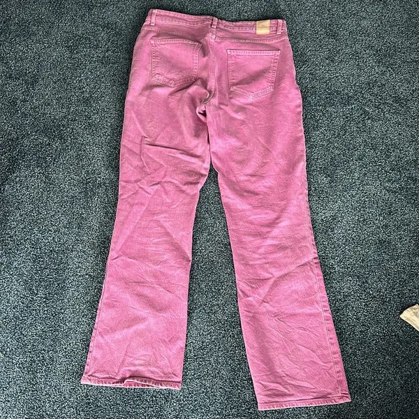 ZARA Women Pink/Raspberry Denim Jeans - Image 3