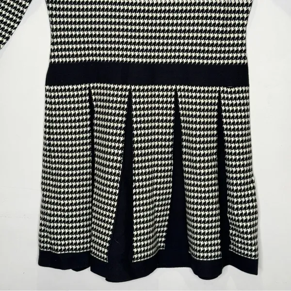 Lauren Ralph Lauren‎ Houndstooth Classic A-line Pleated Knee Length Dress Large - Image 5