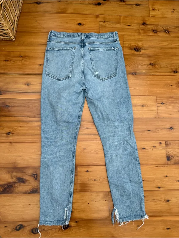 Agolde Light Wash Button-Fly Denim Jeans - Image 7