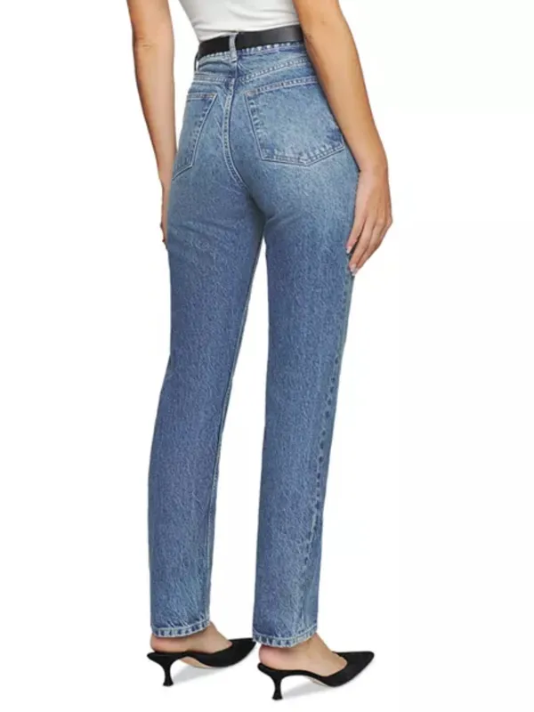 REFORMATION Cynthia High Rise Straight Jean Colorado Wash - Image 2