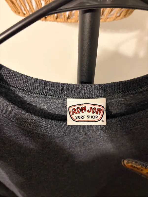 Ron Jon Dark Charcoal Crewneck Sweatshirt with Small Logo - Image 4