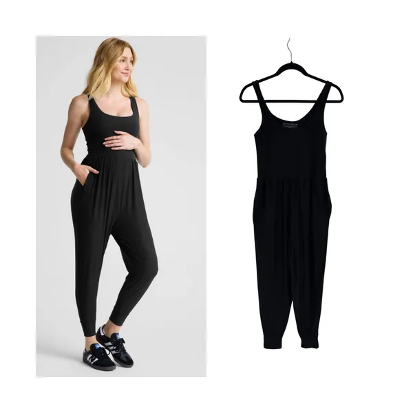 Beyond Yoga Spacedye Grow in Comfort Maternity Jumpsuit Black Size‎ Small - Image 2