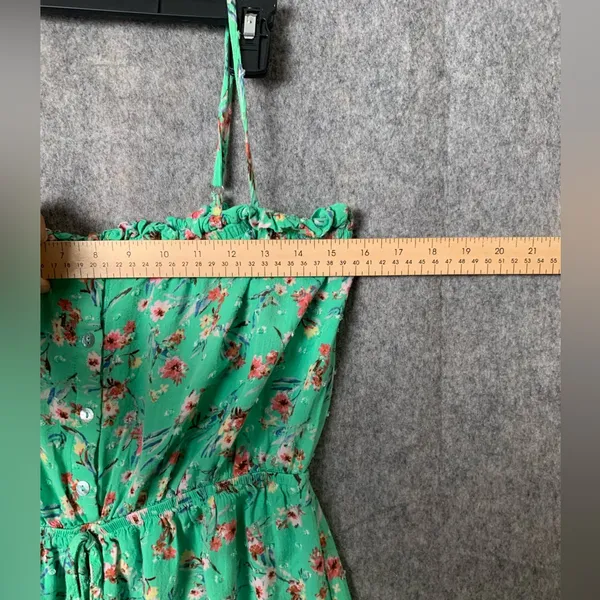 Promesa Women Size‎ Large High Low sleeveless green floral maxi dress - Image 3