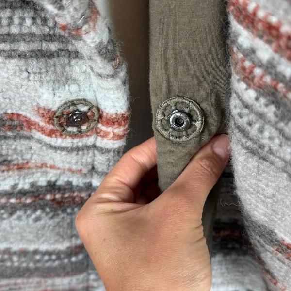 Prana Arria Wool‎ Blend Marble Chunky Knit Collared Jacket Size Small - Image 8