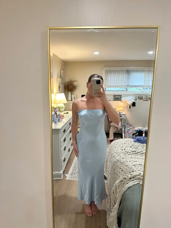Bobbles and Lace Dress Blue Size M - Image 4