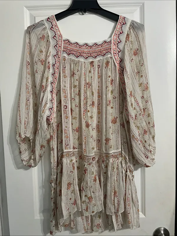 Free People Ivory Dance Magic Tunic Size Large - Image 6