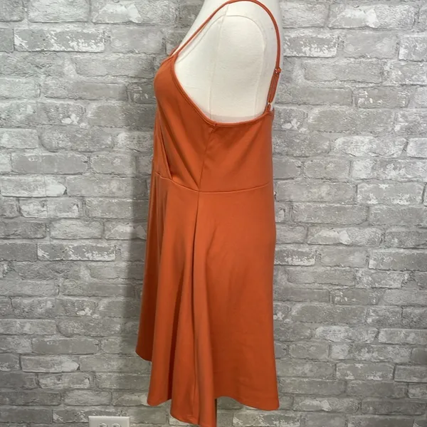 Wild Fable Orange Wrap Tie Front Mini Dress - Image 2