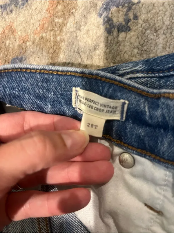 Womens Madewell Perfect Vintage Wide Leg Cropped - Image 2