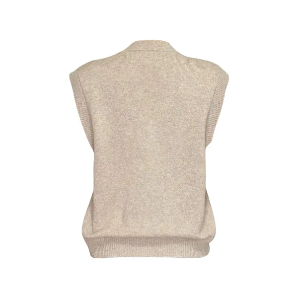 REFORMATION Jacqui Cashmere Sweater Vest, Oatmeal, Large - Image 9