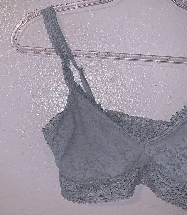 Grey lace wireless comfy bra Gray - Image 2
