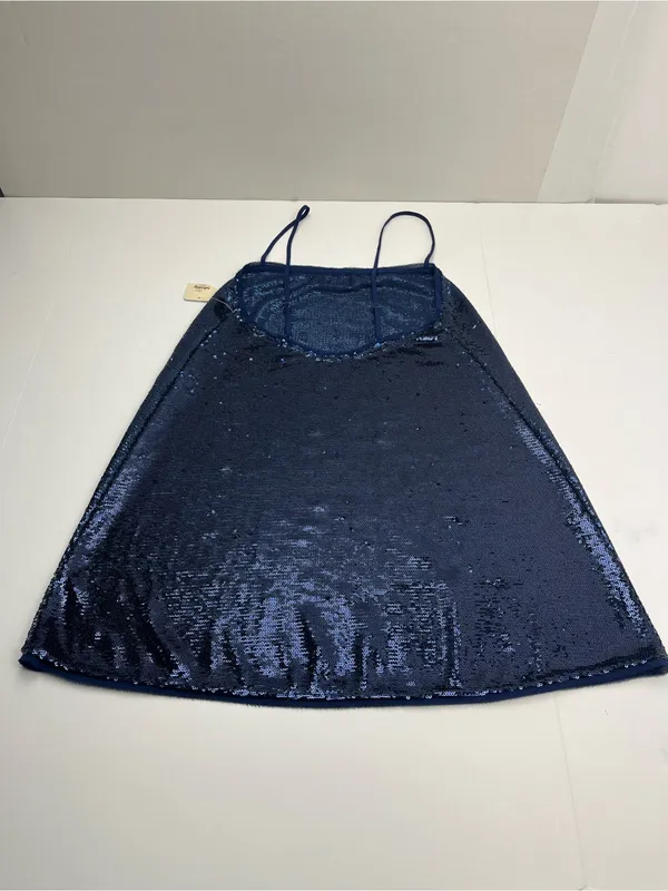 Intimately Free People Time To Shine Navy Blue Sequin Slip Dress Mini XS NEW - Image 10