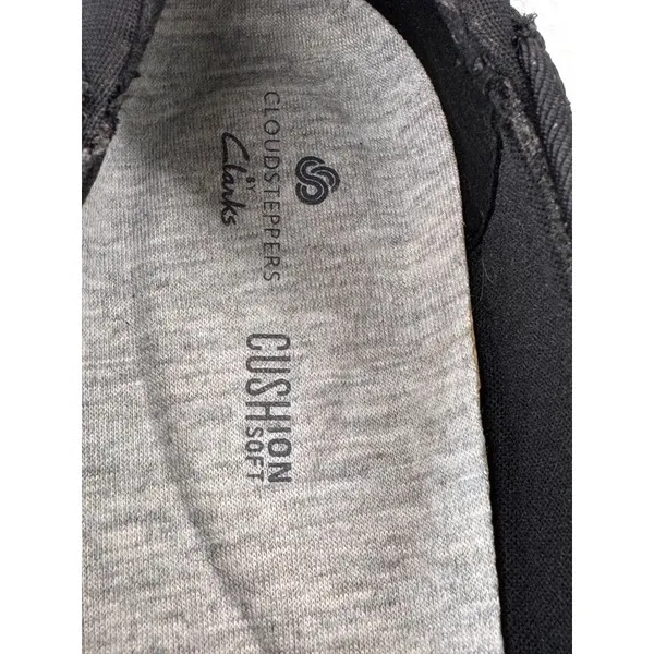 Clarks Cloudsteppers Adella Knit Slip On Sneakers Black Shimmer Cushion Sz 5 - Image 6